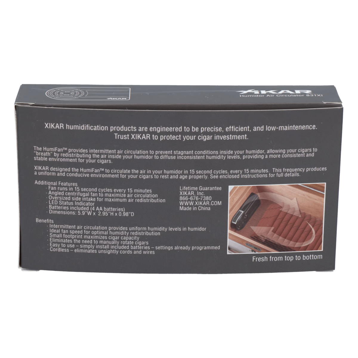 Xikar HumiFan Humidor Luftzirkulierer – Bild 5