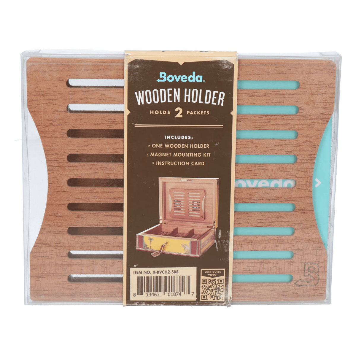 Boveda Holzhalterung für 2 Stk. 60 Gramm Humidipaks – Bild 3