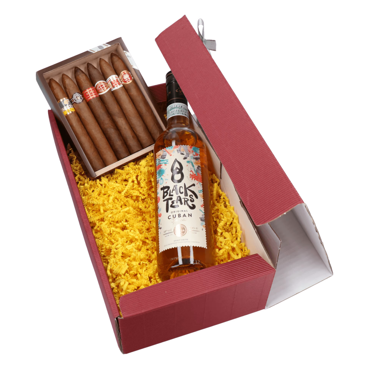 Habanos Piramides und Black Tears Rum Geschenkset