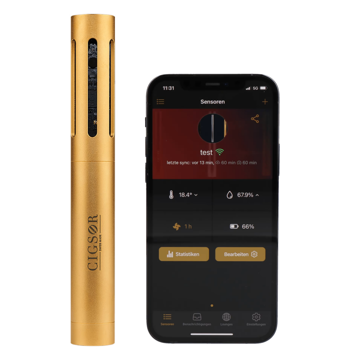 CIGSOR The Sensor Luxury Gold Hygrometer