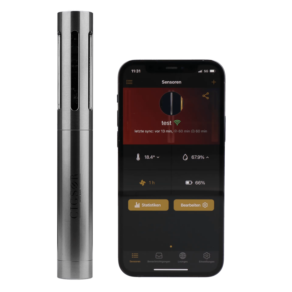 CIGSOR The Sensor Premium Steel Hygrometer