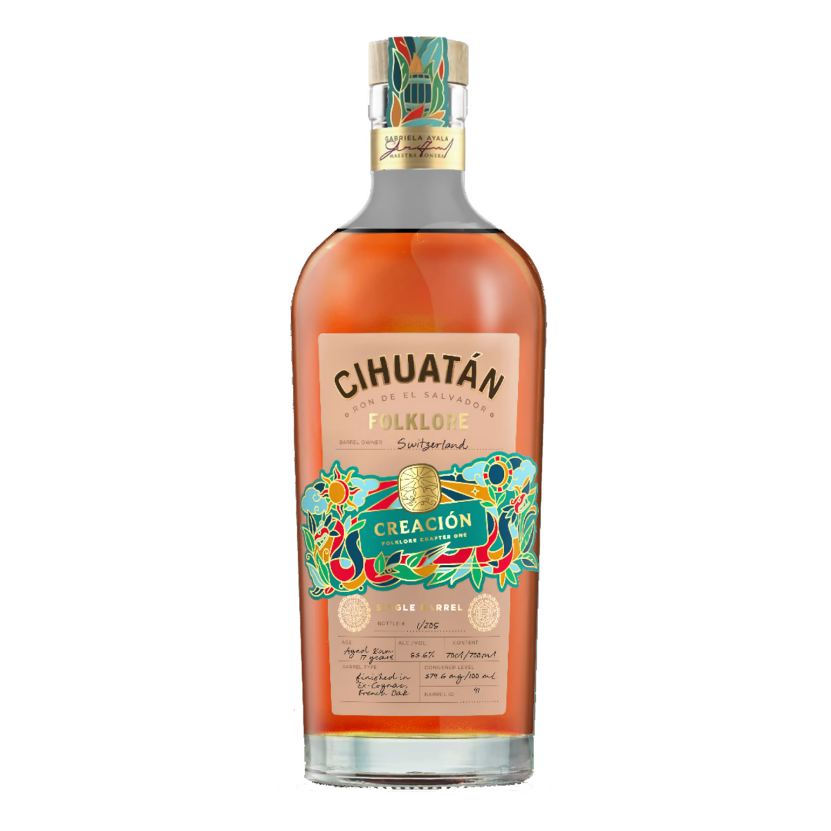 Ron Cihuatan Folklore Single Barrel - Ex-Cognac French Oak Finish - 70 cl