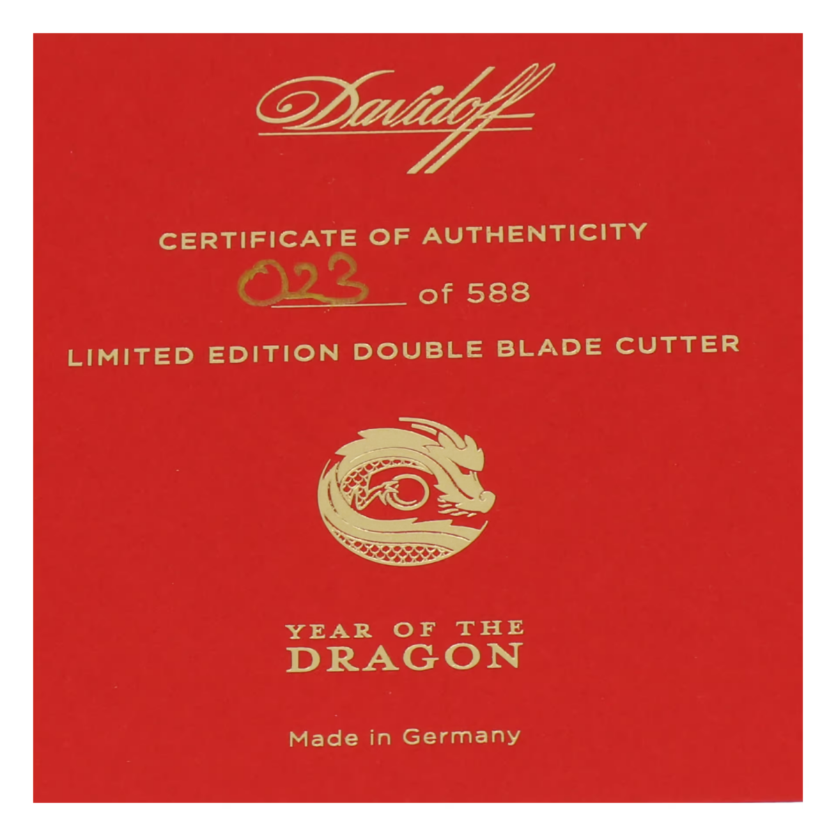 Davidoff Year of the Dragon Limited Gold Doppelcutter – Bild 7