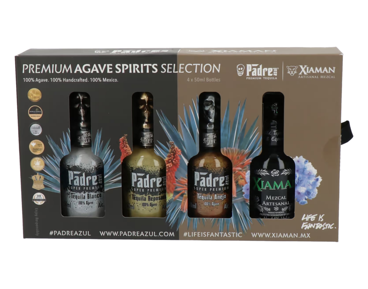 Padre Azul Agave Set 4 x 50ml – Tequila / Mezcal