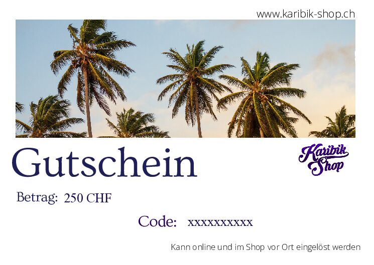 Karibik-Shop Gutschein CHF 250.-