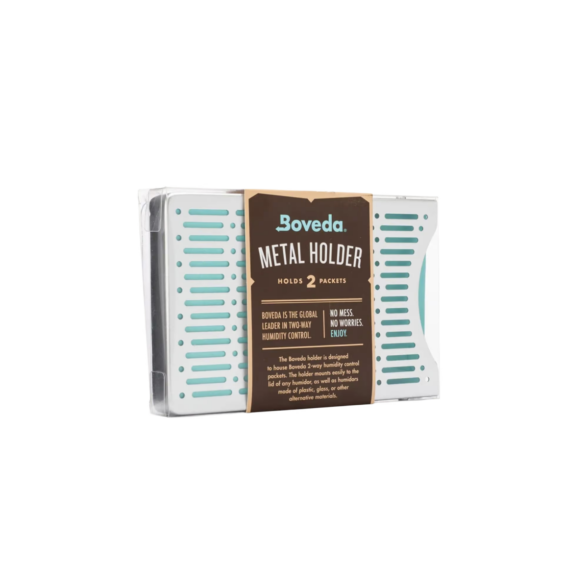 Boveda Aluminium Halterung für 2x 60 Gramm Humidipaks