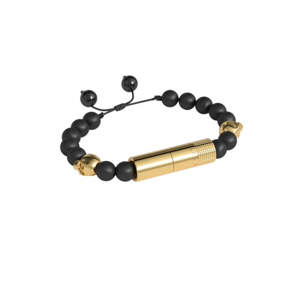 Les Fines Lames Punch Bracelet Oscuro Gold Skull II