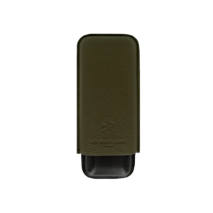 Les Fines Lames OD Green Pebble Leather Zigarrenetui DUO
